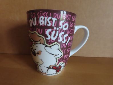 Tasse Kaffeetasse Kaffeepott mit Hund -Du bist so süss!- Nici