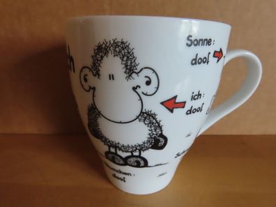 Tasse Kaffeetasse Kaffeepott mit Schafen und Sprüchen Sheepworld