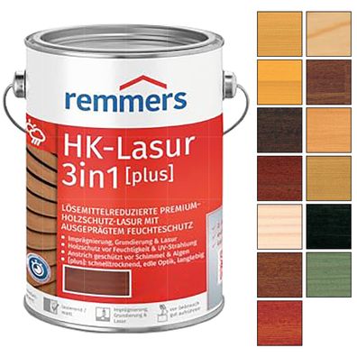 Remmers HK-LASUR 3in1 PLUS 0.75L Holzschutzlasur Holzlasur Farbwahl