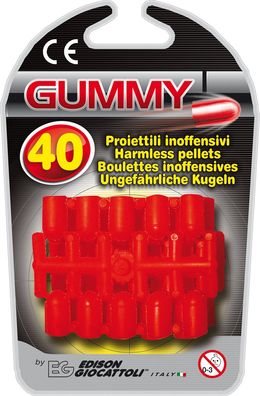 Edison Giocattoli - Gummi-Munition (40 Stück) Spieleugmunition Gummimunition