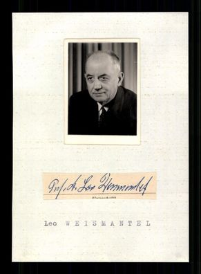 Leo Weismantel 1888-1964 Deutscher Schriftsteller Original Signiert # BC 213661