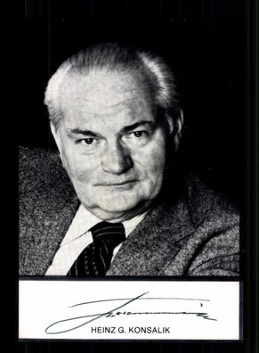 Heinz G. Konsalik 1921-1999 Deutscher Schriftsteller Original Sign. # BC 213641