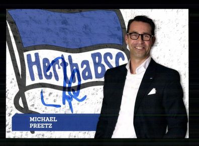 Michael Preetz Autogrammkarte Hertha BSC Berlin 2014-15 Original Signiert