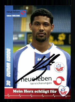 Oumar Konde Autogrammkarte Hansa Rostock 2005-06 Original Signiert