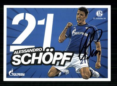 Alessandro Schöpf Autogrammkarte FC Schalke 04 2016-17 Original Signiert