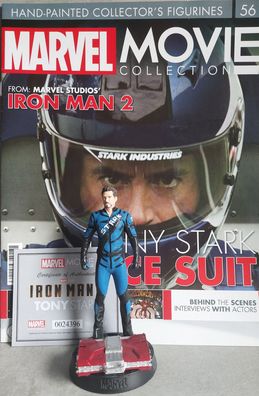 MARVEL MOVIE Collection #56 Tony Stark Figurine (Iron Man) Eaglemoss englisches Magaz