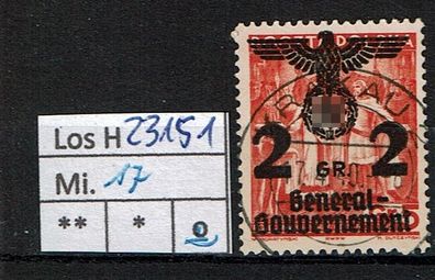 Los H23151: Generalgouvernement Mi. 17, gest.