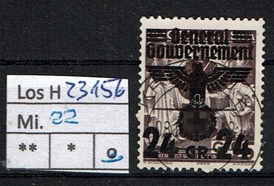 Los H23156: Generalgouvernement Mi. 22, gest.