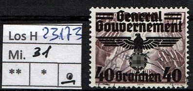 Los H23173: Generalgouvernement Mi. 31, gest.