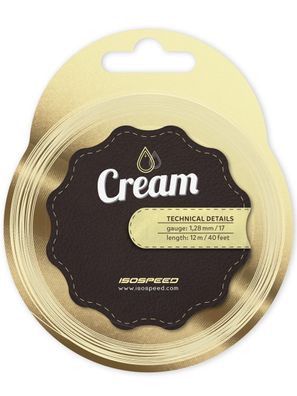 Isospeed Cream 12 m 1,28 mm Tennisaiten Einzelset