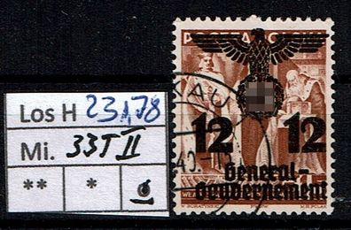 Los H23178: Generalgouvernement Mi. 33 II, gest.