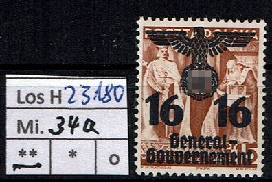 Los H23180: Generalgouvernement Mi. 34 a * *