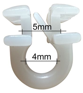 rewagi 100 Universal-Gleiter GON für Alu Gardinenschienen - Laufnut 6mm - weiß