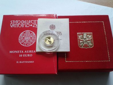 Original 10 euro 2024 PP Vatikan Papst Franziskus Die Taufe 3g Gold