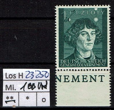 Los H23250: Generalgouvernement Mi. 100 * * UR