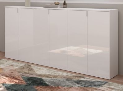 Sideboard Mehrzweckschrank weiß Hochglanz Anrichte Kommode SystemX 183 cm