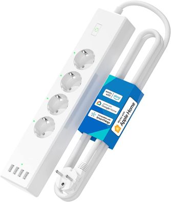 Verlängerungskabel Meross Smart für 4 Steckdosen + 4 USB-Anschlüsse