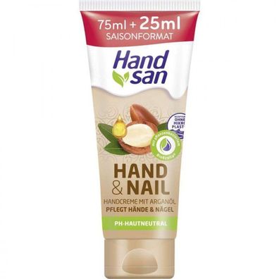 Handsan Handcreme Hand & Nail mit Arganöl 100 ml