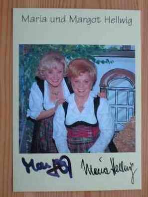 Volksmusik Stars Maria und Margot Hellwig - handsignierte Autogramme!!!