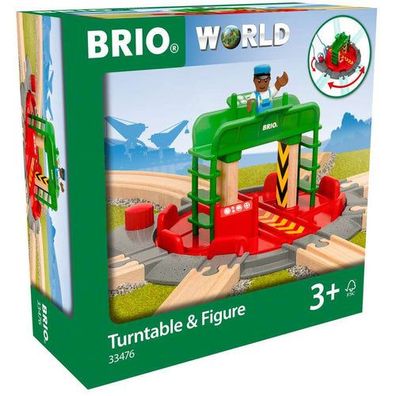 BRIO 63347600 Lok-Drehscheibe mit Kontrollbrücke