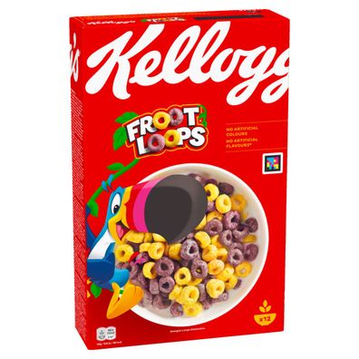 Kelloggs Unicorn Froot Loops Getreideringe mit Fruchtgeschmack 375g