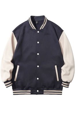 2tone retro Baseball College Varsity Jacket rockabilly Baseballjacke