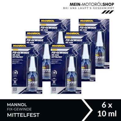 Mannol Fix-Gewinde bis M36 Mittelfest 6x10 ML