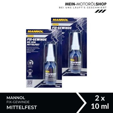 Mannol Fix-Gewinde bis M36 Mittelfest 2x10 ML