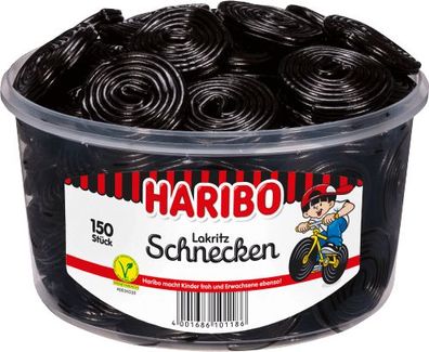 Haribo Lakritz Schnecken 1,5 kg Dose