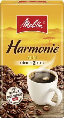 Melitta Kaffee Harmonie mild, gemahlener Kaffee, 500g