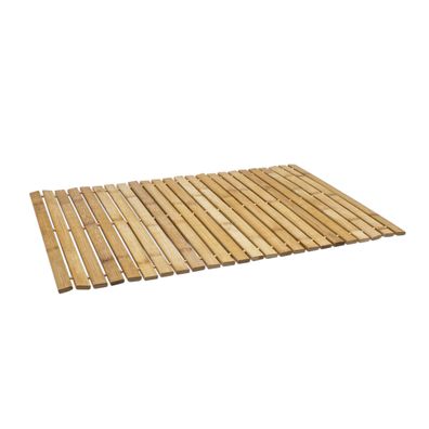 Bambus Duschmatte natur - 60 x 40 cm - Dusch Bad Sauna Vorleger Matte rutschfest