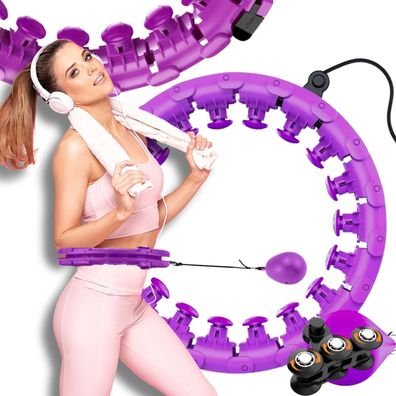 Hula Hoop Ring fitness 24 Segmente Hoop-Reifen für Erwachsene automatisch