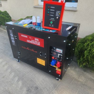 Stromerzeuger, Generator, Stromgenerator, Agregat, 11 kVA SILENT DUAL POWER + ATS.