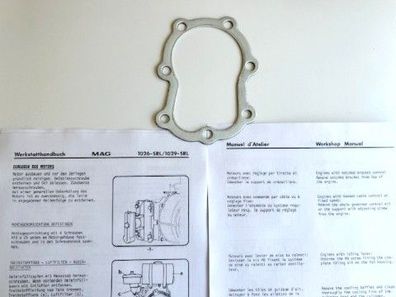 Zylinderkopfdichtung Einstelldaten für MAG Motor 1026 Agria 2400 3300 Gutbrod MF