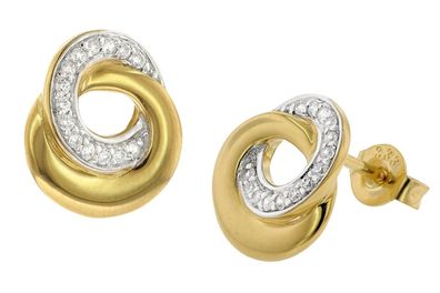 Acalee Schmuck Damen-Ohrringe 333 Gold Ohrstecker mit Zirkonias 70-1031