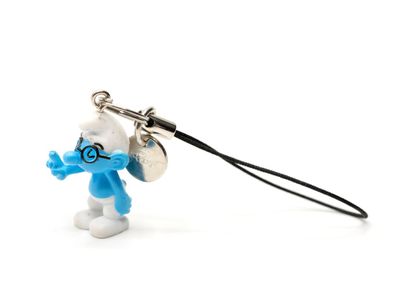 Schlaubi Schlumpf Handyanhänger Miniblings Brilenschlumpf Kinder Serie Nerd Brille
