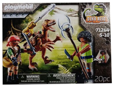 Playmobil 71264 Dino Rise Deinonychus beweglich mit abnehmbarer Kanone 2 Wildere