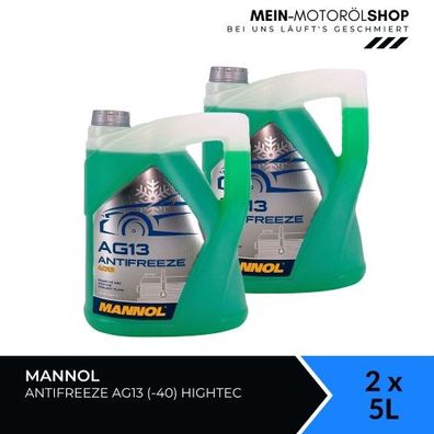 Mannol Antifreeze Kühlerfrostschutz AG13 (-40 °C) Hightec 2x5 Liter