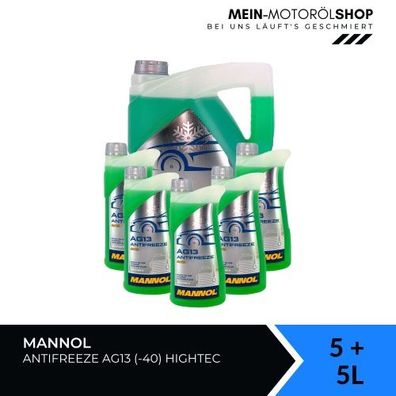 Mannol Antifreeze Kühlerfrostschutz AG13 (-40 °C) Hightec 5 + 5 Liter