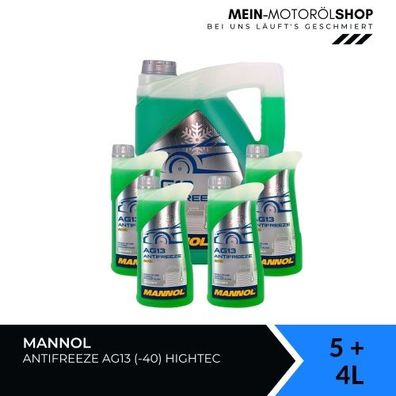 Mannol Antifreeze Kühlerfrostschutz AG13 (-40 °C) Hightec 5 + 4 Liter