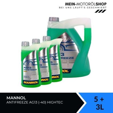 Mannol Antifreeze Kühlerfrostschutz AG13 (-40 °C) Hightec 5 + 3 Liter