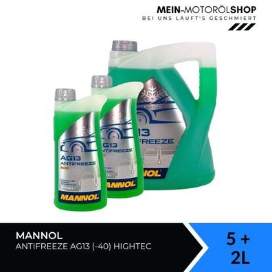 Mannol Antifreeze Kühlerfrostschutz AG13 (-40 °C) Hightec 5 + 2 Liter