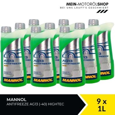 Mannol Antifreeze Kühlerfrostschutz AG13 (-40 °C) Hightec 9x1 Liter