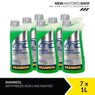 Mannol Antifreeze Kühlerfrostschutz AG13 (-40 °C) Hightec 7x1 Liter