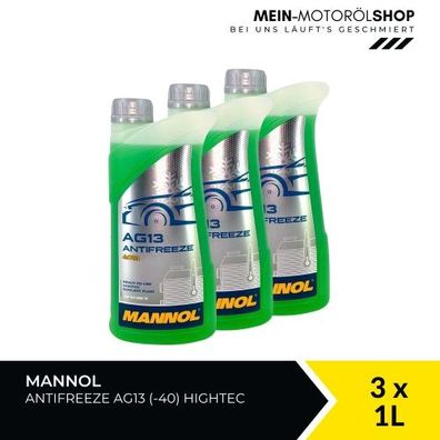 Mannol Antifreeze Kühlerfrostschutz AG13 (-40 °C) Hightec 3x1 Liter