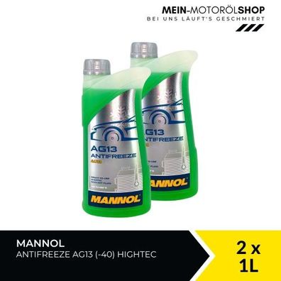 Mannol Antifreeze Kühlerfrostschutz AG13 (-40 °C) Hightec 2x1 Liter