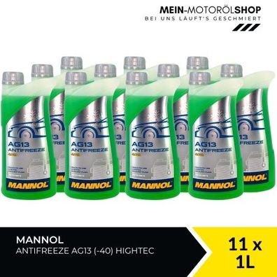 Mannol Antifreeze Kühlerfrostschutz AG13 (-40 °C) Hightec 11x1 Liter