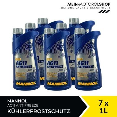 Mannol Antifreeze AG11 Frostschutz Konzentrat 7x1 Liter