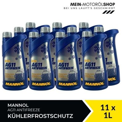 Mannol Antifreeze AG11 Frostschutz Konzentrat 11x1 Liter