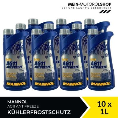 Mannol Antifreeze AG11 Frostschutz Konzentrat 10x1 Liter